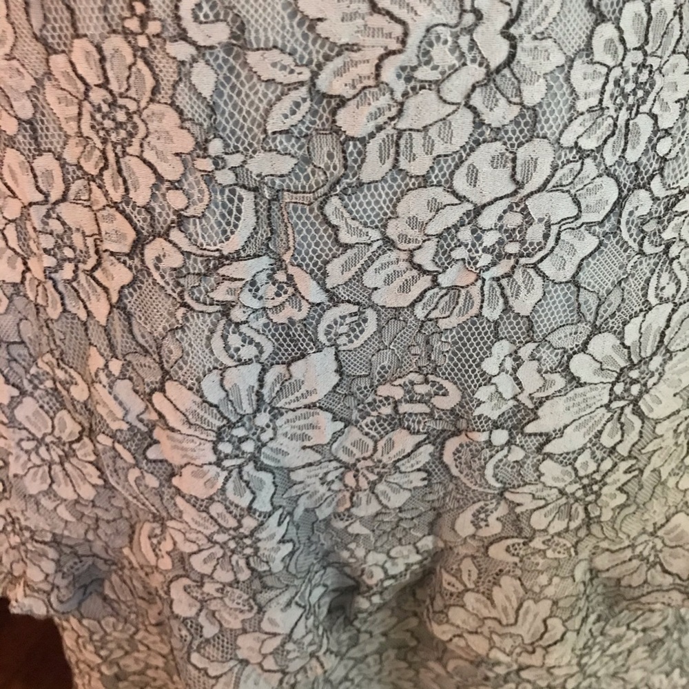 π Aakaa Blueish Grey Lace Flower Design Dress-Sm - Picture 5 of 8